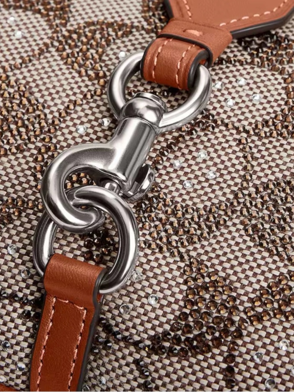 COACH Hamptons Hobo Bag In Crystal Signature Jacquard - Picture 13 of 14